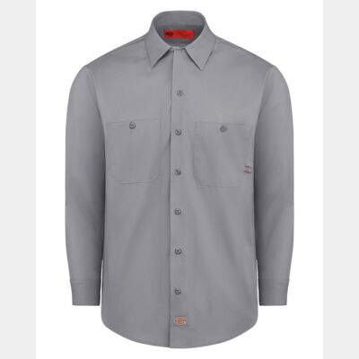 Men's Tall Industrial Long Sleeve Work Shirt Thumbnail
