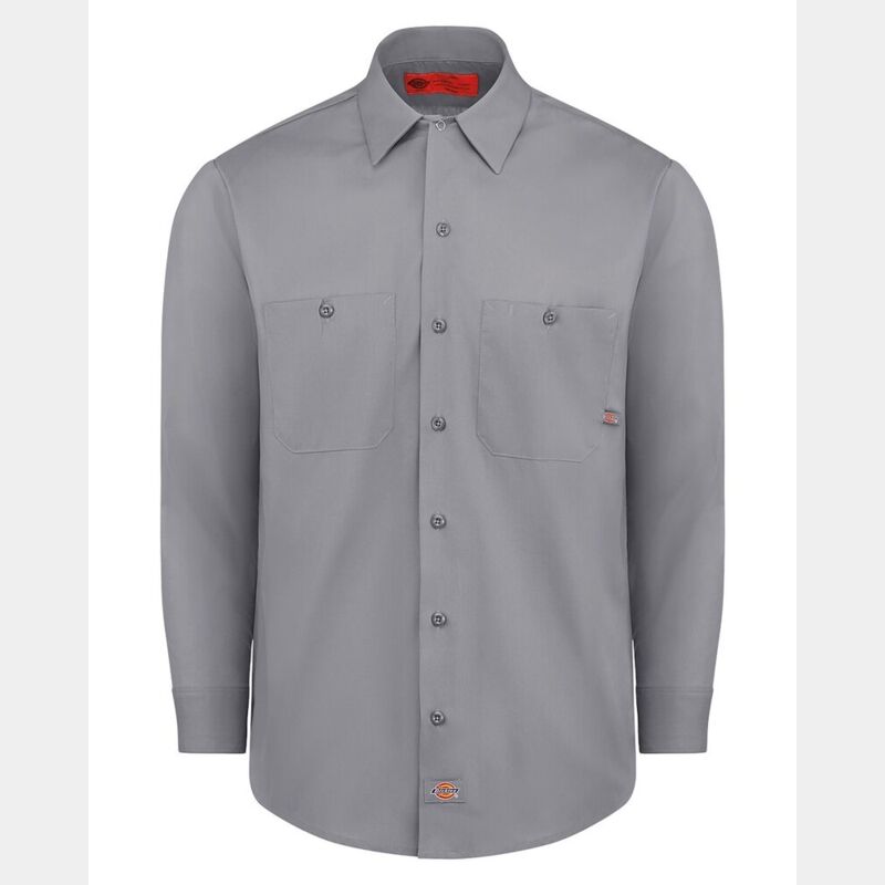 Men's Tall Industrial Long Sleeve Work Shirt Thumbnail