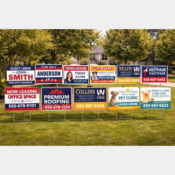 Full Color Print Yard Sign  (10 yard sign) Thumbnail