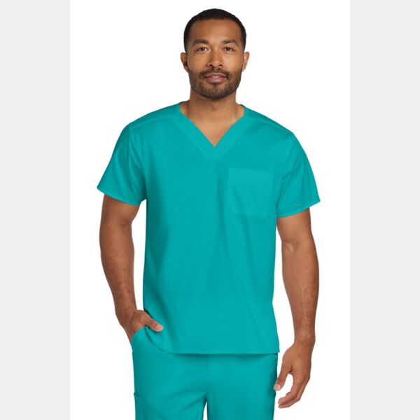 Unisex WorkFlex Chest Pocket V Neck Top Thumbnail