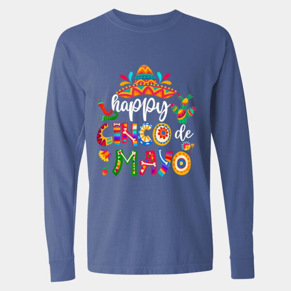  Long Sleeve Garment-Dyed Heavyweight T-Shirt - 6014 Thumbnail