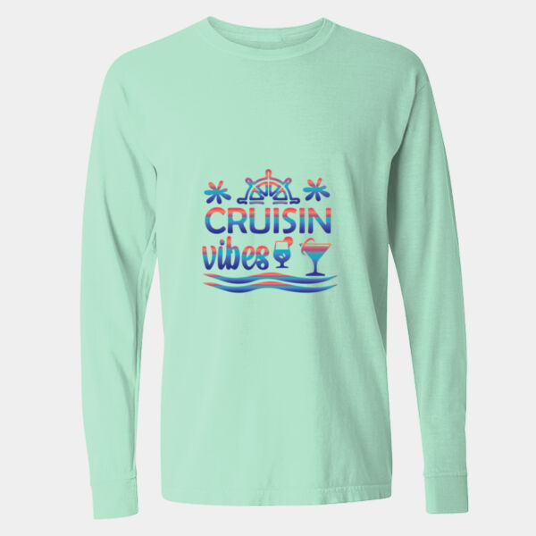 Garment-Dyed Heavyweight Long Sleeve T-Shirt - 6014 Thumbnail