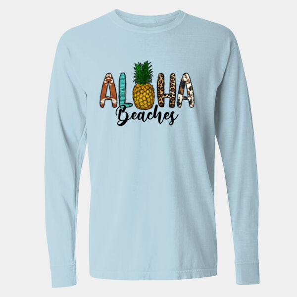 Garment-Dyed Heavyweight Long Sleeve T-Shirt - 6014 Thumbnail