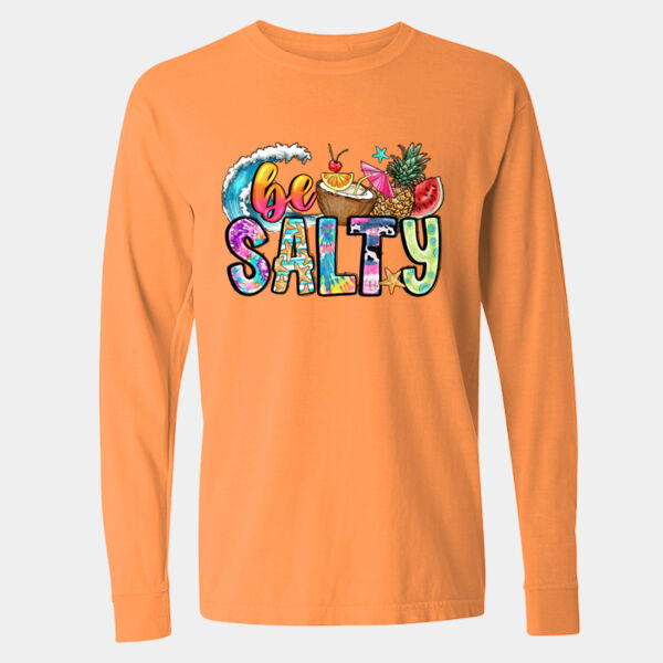 Garment-Dyed Heavyweight Long Sleeve T-Shirt - 6014 Thumbnail