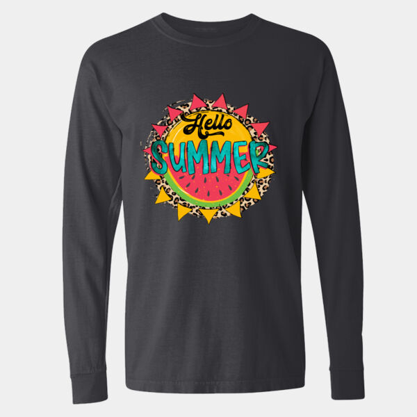 Garment-Dyed Heavyweight Long Sleeve T-Shirt - 6014 Thumbnail