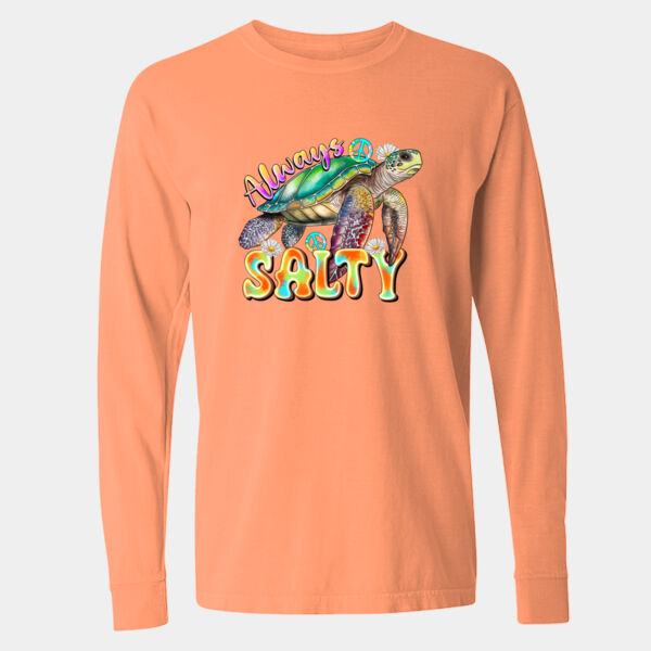 Garment-Dyed Heavyweight Long Sleeve T-Shirt - 6014 Thumbnail