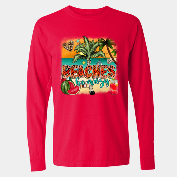 Garment-Dyed Heavyweight Long Sleeve T-Shirt - 6014 Thumbnail