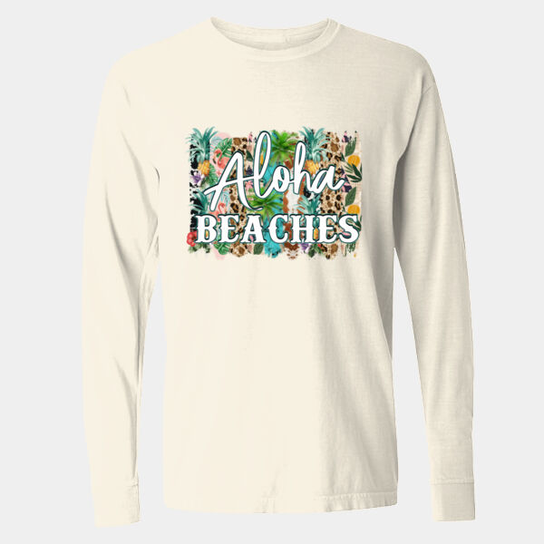 Garment-Dyed Heavyweight Long Sleeve T-Shirt - 6014 Thumbnail