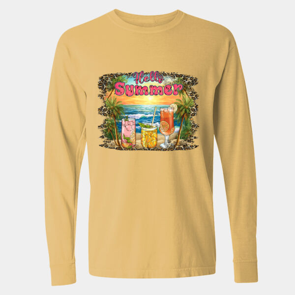 Garment-Dyed Heavyweight Long Sleeve T-Shirt - 6014 Thumbnail