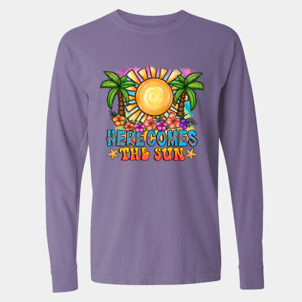 Garment-Dyed Heavyweight Long Sleeve T-Shirt - 6014 Thumbnail