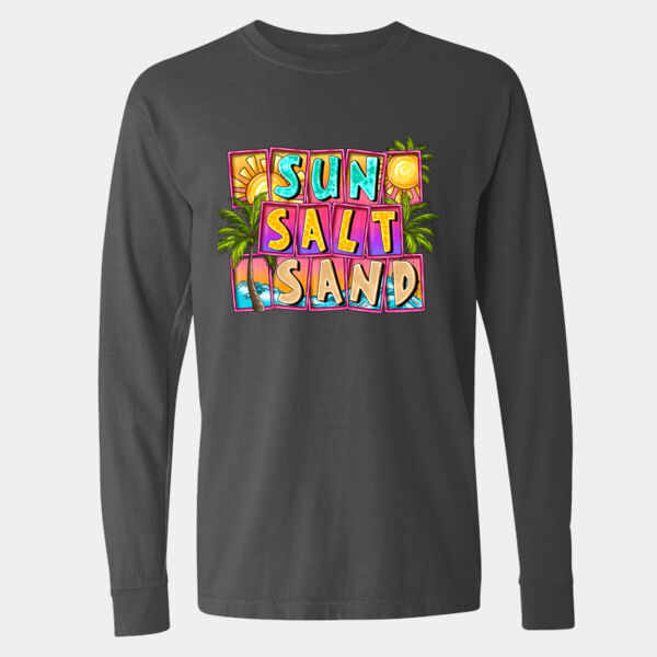 Garment-Dyed Heavyweight Long Sleeve T-Shirt - 6014 Thumbnail