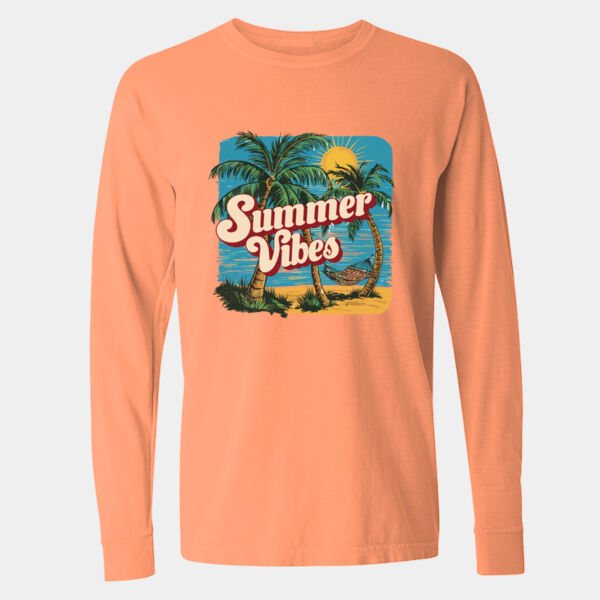 Garment-Dyed Heavyweight Long Sleeve T-Shirt - 6014 Thumbnail