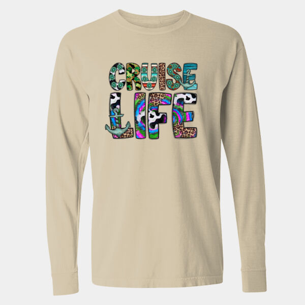 Garment-Dyed Heavyweight Long Sleeve T-Shirt - 6014 Thumbnail