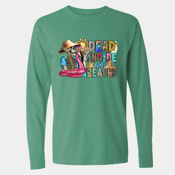 Garment-Dyed Heavyweight Long Sleeve T-Shirt - 6014 Thumbnail