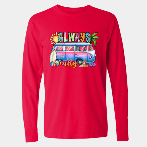 Garment-Dyed Heavyweight Long Sleeve T-Shirt - 6014 Thumbnail