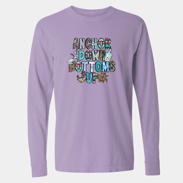 Garment-Dyed Heavyweight Long Sleeve T-Shirt - 6014 Thumbnail