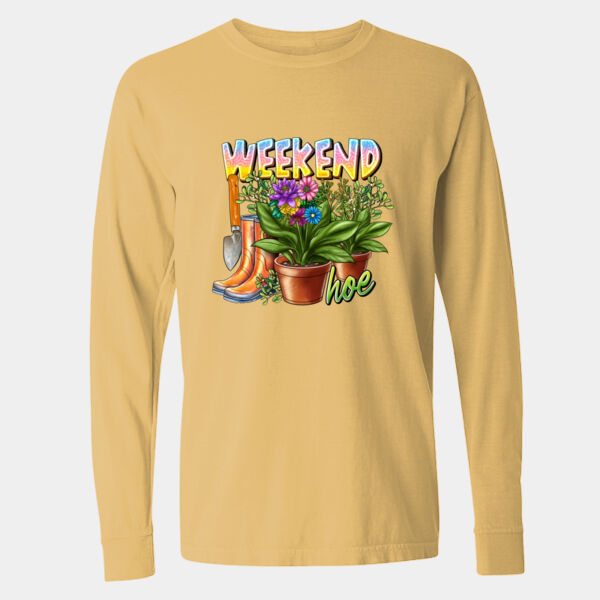 Garment-Dyed Heavyweight Long Sleeve T-Shirt - 6014 Thumbnail