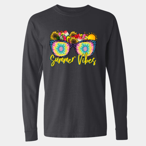 Garment-Dyed Heavyweight Long Sleeve T-Shirt - 6014 Thumbnail