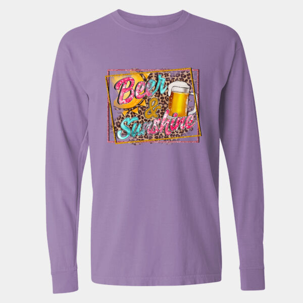 Garment-Dyed Heavyweight Long Sleeve T-Shirt - 6014 Thumbnail