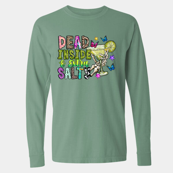 Garment-Dyed Heavyweight Long Sleeve T-Shirt - 6014 Thumbnail