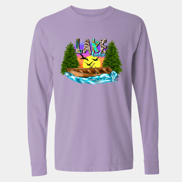 Garment-Dyed Heavyweight Long Sleeve T-Shirt - 6014 Thumbnail