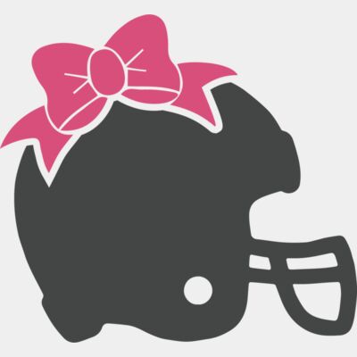Football helmet with bow Thumbnail