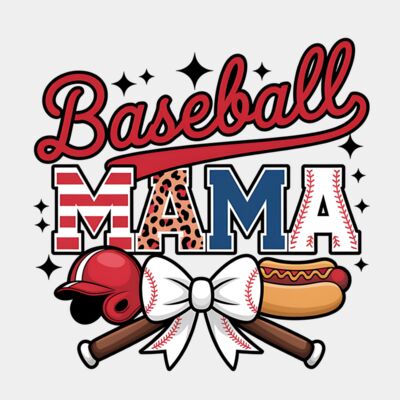 Retro Baseball Mama PNG Thumbnail