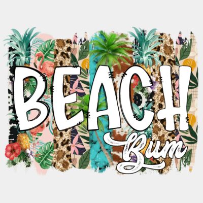 Beach Bum PNG File  I Love Summer PNG File  Summer Design  Brush Strokes  Beach Png  Summer  Sub Thumbnail