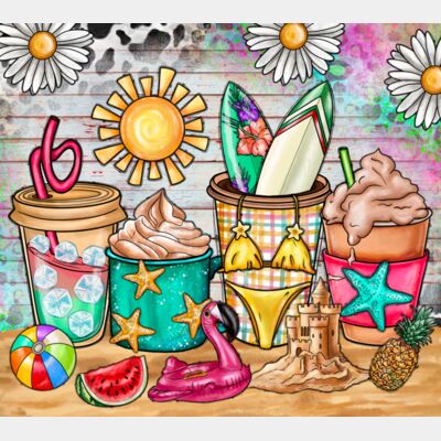 SummerBeachDrinksTumbler Thumbnail