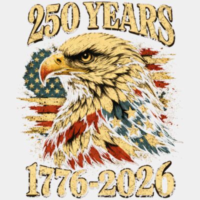 250 Years of American Freedom Eagle USA Flag 4th of July Pullover Hoodie Thumbnail