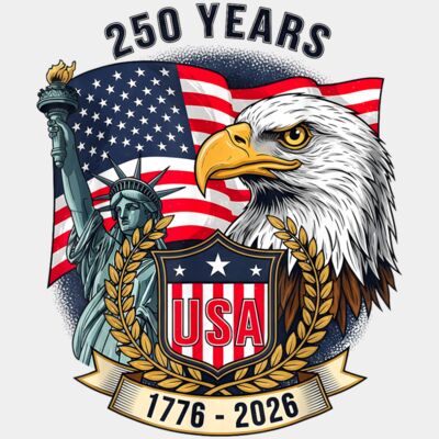 250 Years American Flag Anniversary USA 250th Birthday T Shirt  1  Thumbnail