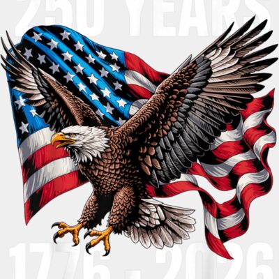250 Years 1776 2026 Patriotic Eagle Flag 2026 T Shirt Thumbnail