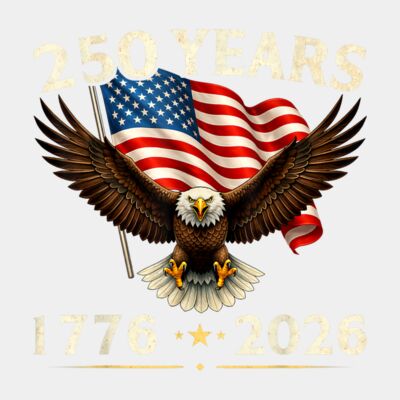 250 Anniversary USA Patriotic Eagle 250th Independence Day T Shirt  1  Thumbnail