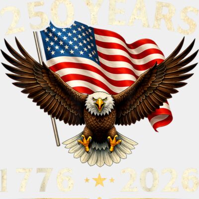 250 Anniversary USA Patriotic Eagle 250th Independence Day T Shirt  1  Thumbnail