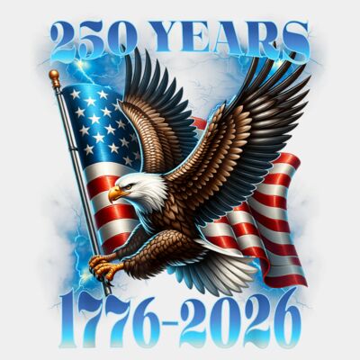 250 Years American 1776 2026 250th USA Patriotic 4th of July T Shirt Thumbnail