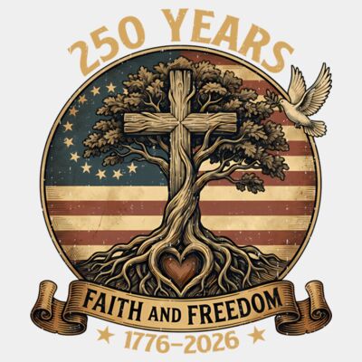 250 Years Faith and Freedom Christian Usa 250th Anniversary Sweatshirt  1  Thumbnail