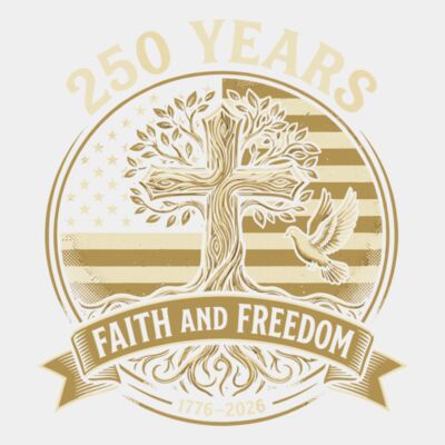 250 Years Faith and Freedom Christian USA 250th Anniversary Sweatshirt Thumbnail